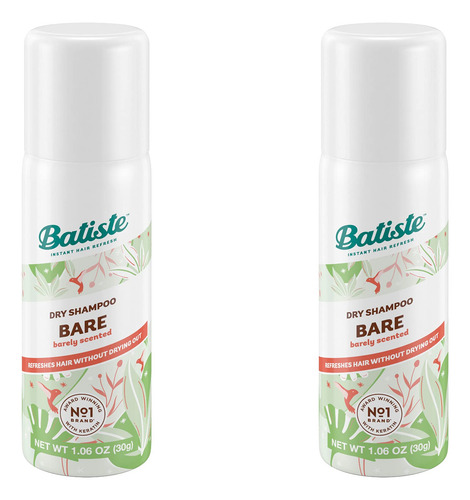 Shampoo Seco Batiste Bare Mini Travel Size 50 Ml (pacote De