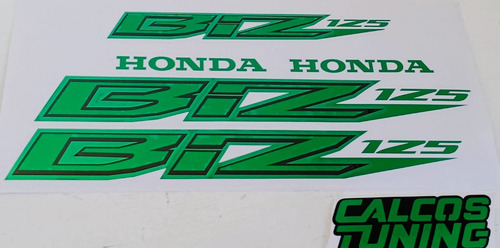 Calco Honda Biz 125 Verde Cromado
