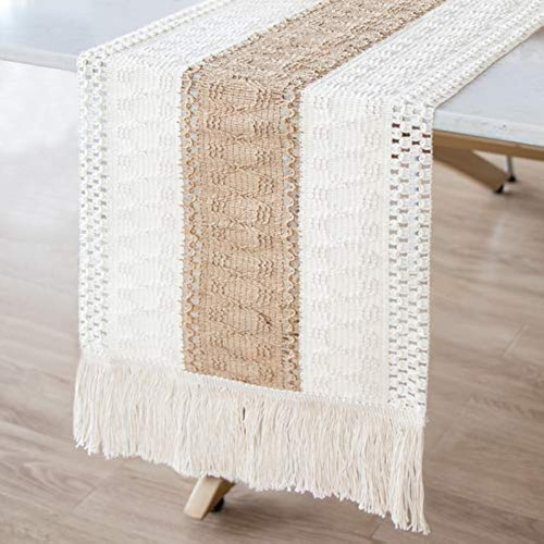 Ourwarm Camino De Mesa De Macramé Estilo Granja, Camino De M