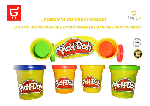 Plastilina Play Doh 4 Unidades De Hasbro Para Niños Y Niñas