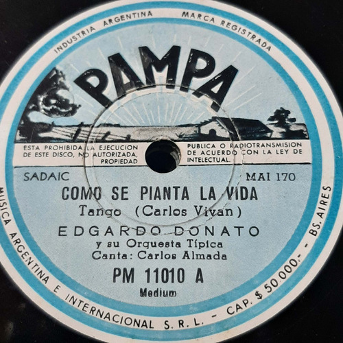 Pasta Edgardo Donato Carlos Almada A Rivas Pampa C236