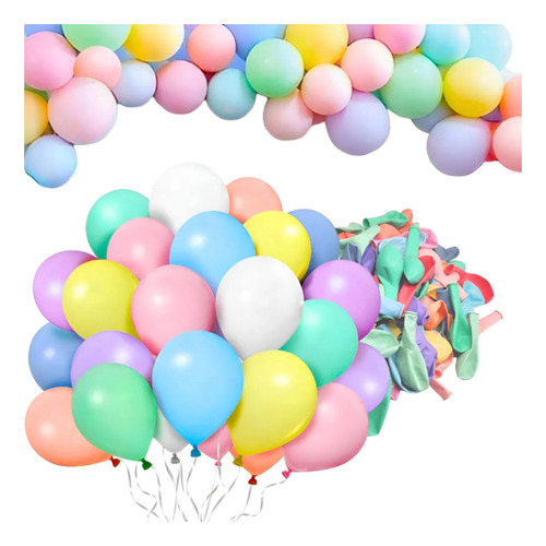 Globos Látex Color Pastel 10 Pulgada X 50 Unidades Paty Deco Multicolor Globos Latex 10 Pulgadas