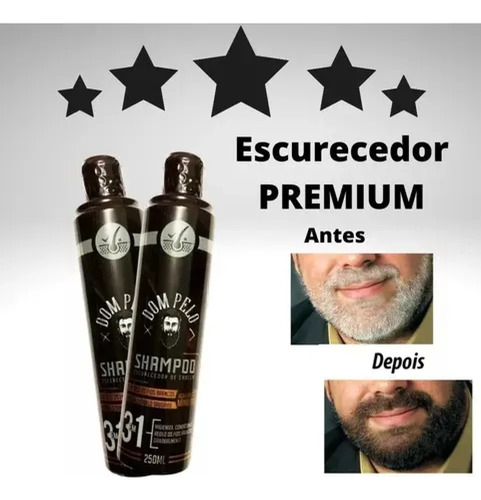 2 Shampoo Escurecedor De Cabelo Branco Hidrata E Nutri