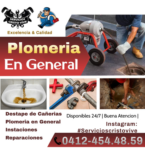 Destape De Cañerias & Plomeria En General 04244035709