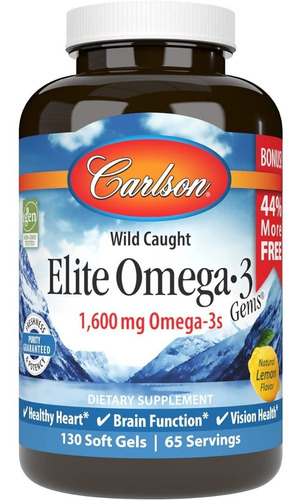 Omega-3 1600mg 130cap Carlson - Un - Unidad a $4900