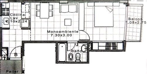 Imagen 11 de 11 de Solo 2 Años!! Hermoso Monoambiente De 39 M2 Divisible - Cochera Opcional!