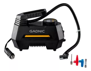 Inflador De Autos Portatil Compresor Gadnic 12 Volt 100psi Color Negro