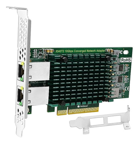 Interfaz Pcie X8 A 2 Puertos Rj45 10 Gbps Controlador Ethern