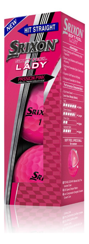 Pelotas Srixon Softfeel Lady Pink X 3 Color Rosa chicle