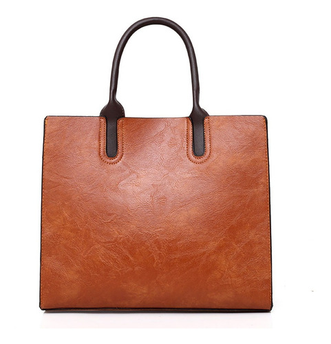 Imagen 2 de 7 de Bolso Dama De Mano Bandolera Tote Hombro Pórtatil De Cuero
