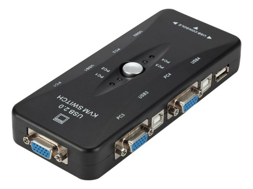 Switch Kvm 4 Entradas Vga + 4 Usb Monitor Impresora Teclado