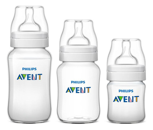 Kit Mamadeira Avent Clássica 125ml, 260ml E 330ml