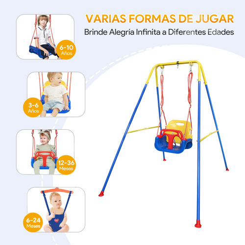 4 En 1 Columpio Para Bebe Infantil Juego De Rebote Plegable
