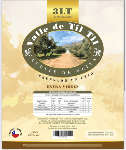 Aceite Oliva Extra Virgen Terra Til Til 5l Bidón Pet