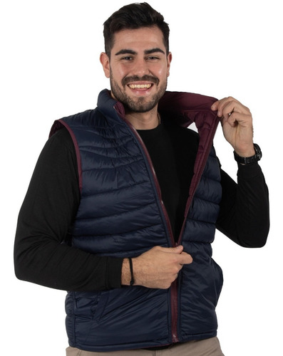 Imagen 4 de 9 de Chaleco Inflable Hombre Reversible Importado Varios Colores