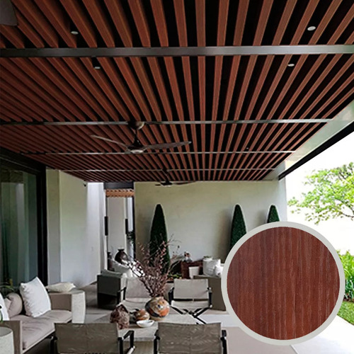 Poste Celosia Pergola Wpc Interior Tipo Madera Nogal