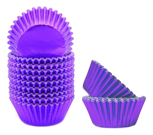 Molde Mini Cupcake Moldes De Papel Cápsulas De Papel Morado