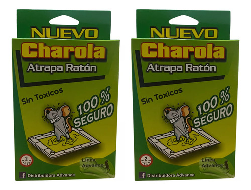 Trampa Pegamento Atrapa Ratones 2 Pares No Toxico