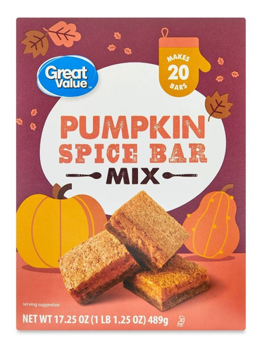 Pumpkin Spice Bar Mix Harina Pay Calabaza Especias Importado