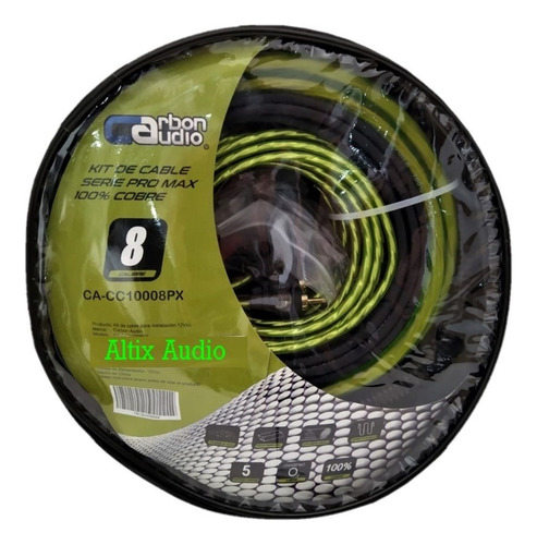 Kit De Instalacion Calibre 8 Carbon Audio 100% Cobre