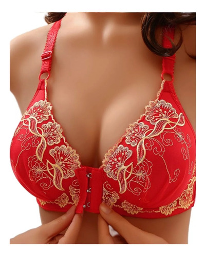 Top Bra Figura Bordada En Espalda Brasier 