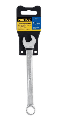 Imagen 2 de 8 de Llave Fija Combinada Acero Cromado Milimetrica 13 X 170 Mm