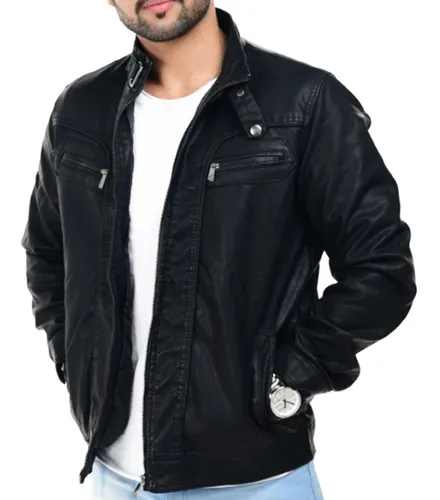 Jaqueta De Couro Ecol gico Motoqueiro Masculina Imperme vel