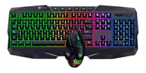 Comprar Kit Mouse Y Teclado En Español Gamers Onikuma Led Rgb Usb Color del teclado Negro