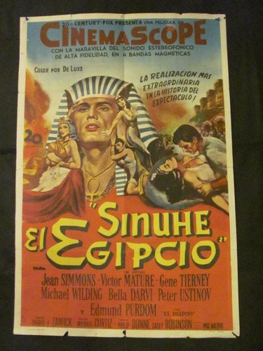 Afiche-- Sinuhe  El  Egepcio-- Victor  Matue -edmund  Purdon