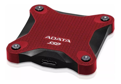Imagen 3 de 3 de Disco sólido SSD externo Adata ASD600Q-240GU31 240GB rojo