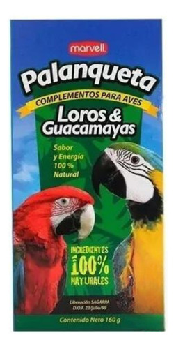 Alimento En Palanqueta Para Loros Y Guacamayas 