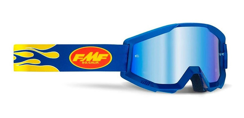 Goggle Motocross Enduro Mtb Fmf Edición 100% Flame Navy