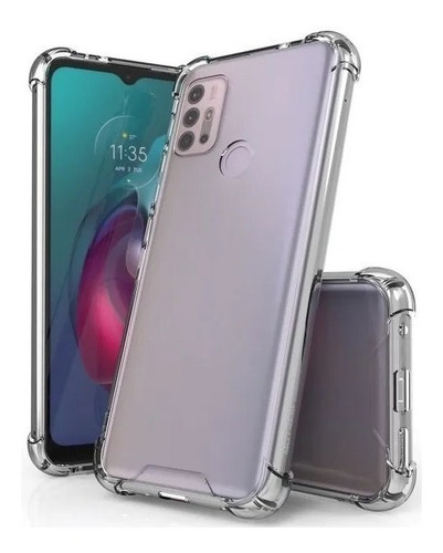Imagen 1 de 7 de Funda Motorola Transparente Reforzada Todos Modelos + Vidrio