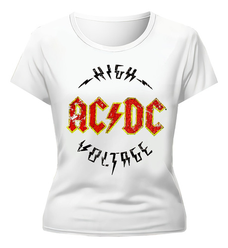 Remera Ac Dc Banda Diseños Dama