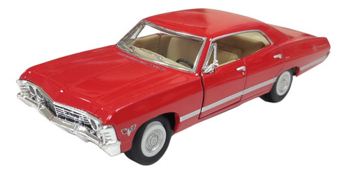 Carro Impala 1967 Miniatura Ferro Coleção 1/43 Cor Vermelho