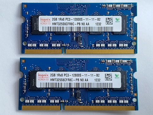 Memoria Ram Hynix Pc3-12800 (ddr3-1600) 2gb X 2 4gb