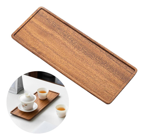 Compatible 2 Bandeja De Comida De Madera Para Servir