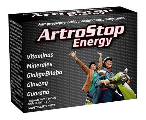 Artrostop Energy Suplemento Dietario Sobres 4 Unidades