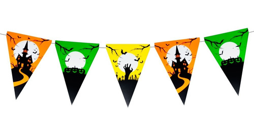 Bandeirinha Decorativas Halloween Neon