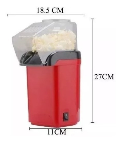 Maquina Cabritas Popcorn 1200w 3 Minutos Libre De Aceite