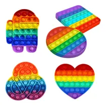 Comprar 5 Peças Rainbow Push Pop It Sensorial Fidget Brinquedos