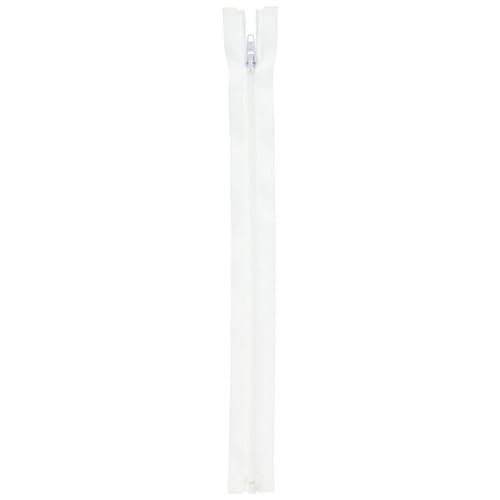 Lightweight Separating Zipper, 16-inch, White