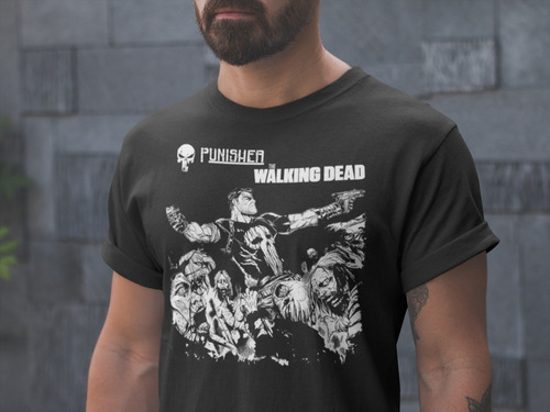 Camiseta Comic Serie Marvel Punisher Walking Dead