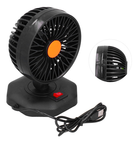 Ventilador De Coche, Ventilador De Escritorio Pequeño Redond