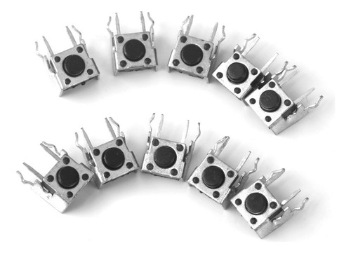 10pcs 6x6x8mm Control De Interruptor De Botón Momentáneo