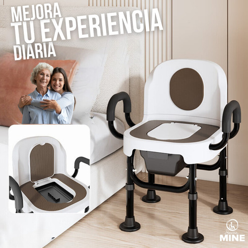 Silla De Baño Con Comodo Inodoro Cuadrado Con Tapa Sc-515