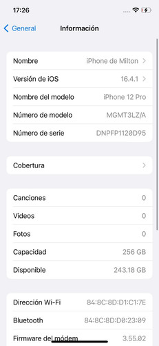 Iphone 12 Pro Azul Desbloqueado En Excelente Estado Azul Pacífico (Usado)