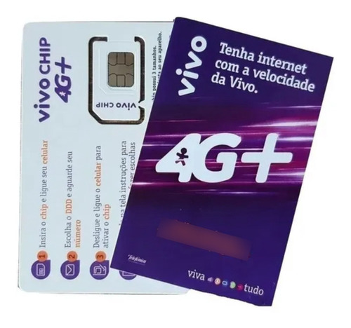 Chip Vivo 4g Pré-pago Para Qualquer Ddd