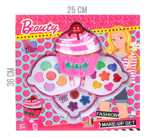 Maquillaje Infantil Cupcake 3 Pisos