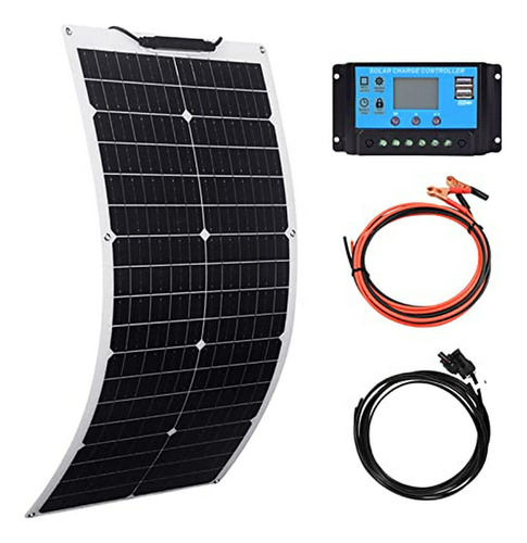 50w Panel Solar Flexible Diy Kit Sistema 10a Controlador De